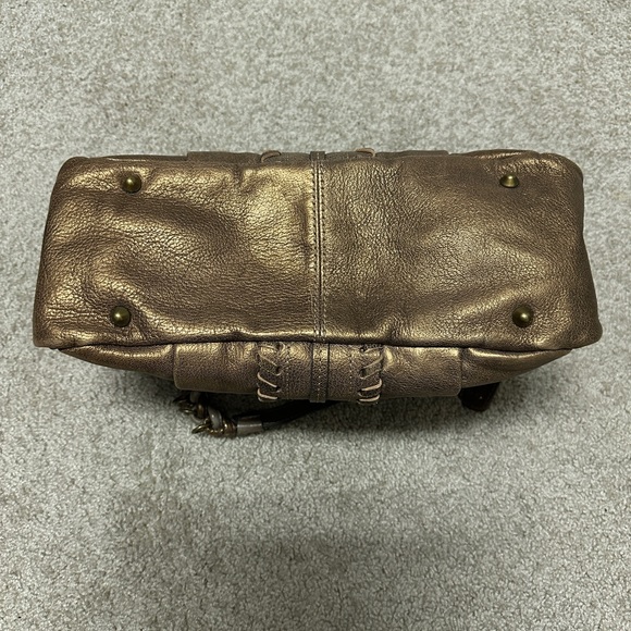 Chloe Heloise Satchel Leather Handbag Dark Metallic EUC Authentic - Picture 16 of 16